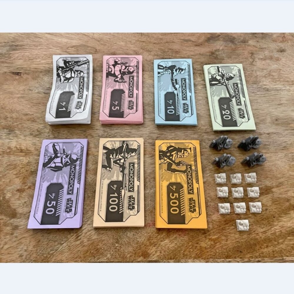 2008 Star Wars The Clone Wars Monopoly Replacement Money & Settlements